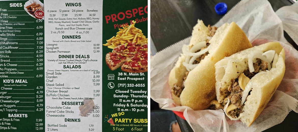Prospect Pizza & Subs Menu